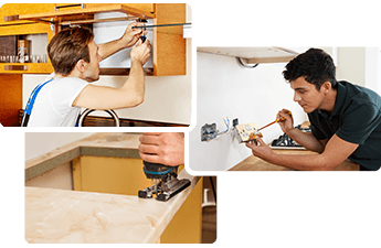 Kitchen installer while working in a London property