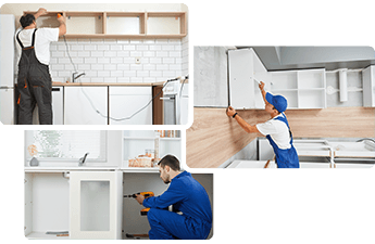 Kitchen renovation specialist while working in a London property