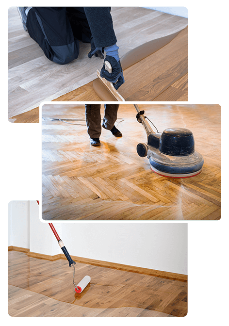 Expert floor repair service near you Wood floor repair service in a London property