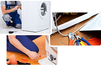 Tumble dryer repair expert while working a London property
