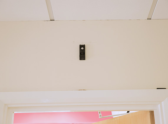 TV bracket mounted on a wall