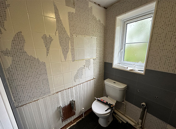 Before the start of a bathroom remodelling project