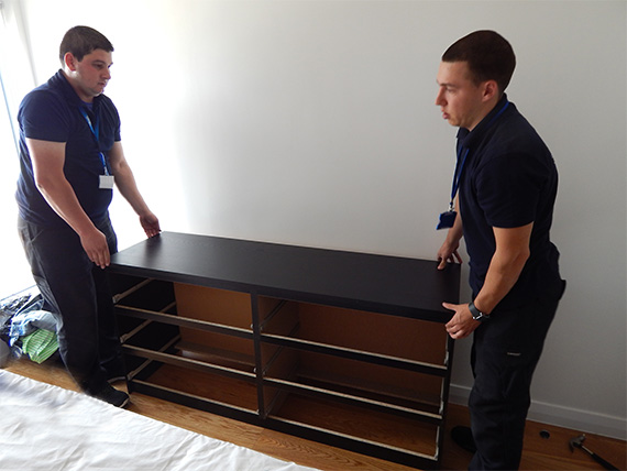 Furniture assembly in a Central London house