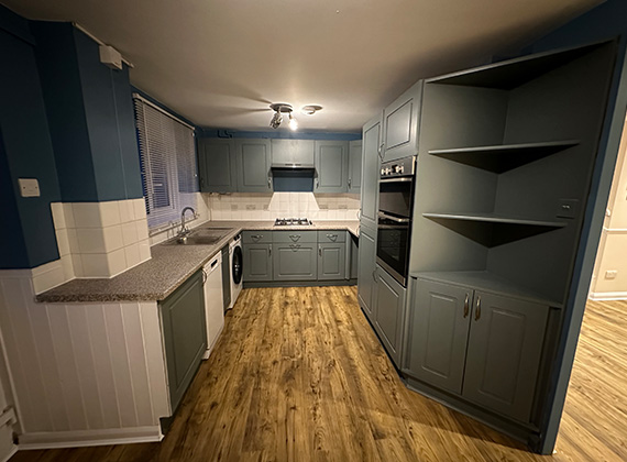 Finished kitchen refurbishment in a Central London home