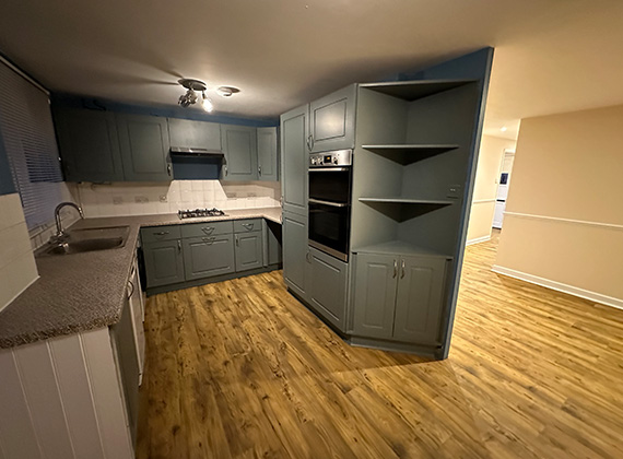 Completed kitchen refurbishment in a Central London house