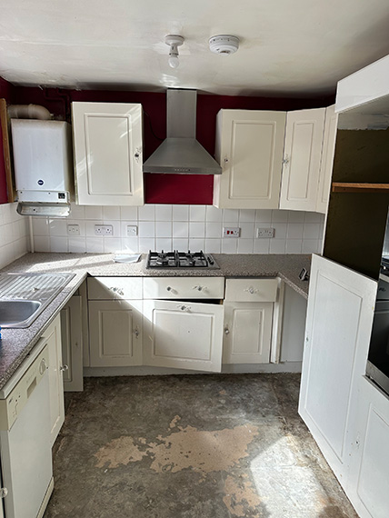 Kitchen refurbishment before stage