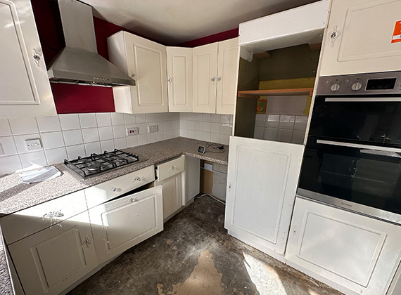 Kitchen refurbishment before stage