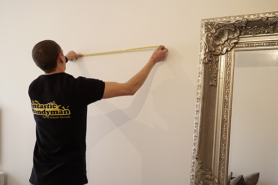 Preparation for a mirror fitting in a London property