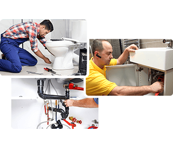 Commercial plumber while working in a London property